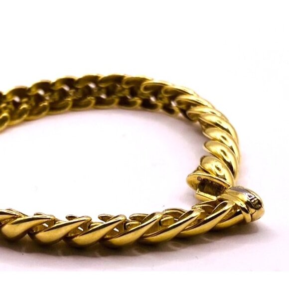 David Yurman Sculpted 18K Yellow Gold  Bracelet 8mm Wide - Picture 9 of 13